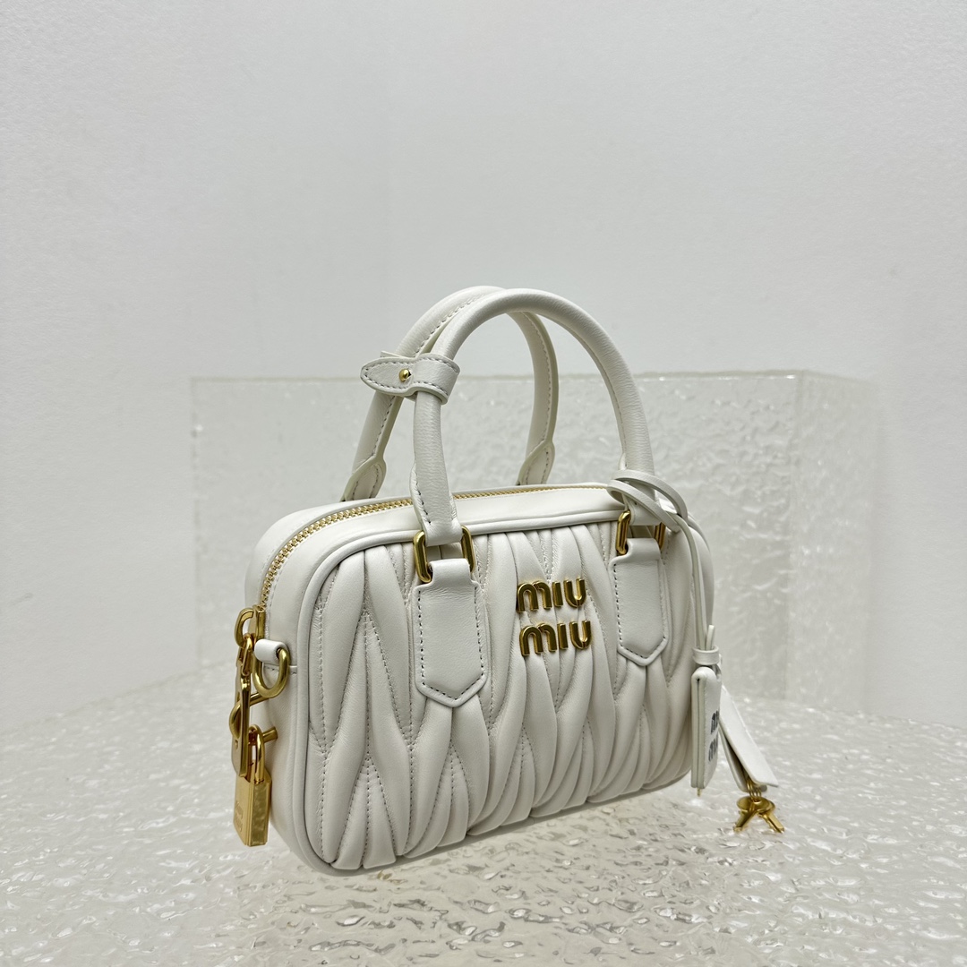 Miu Miu Matelassé Nappa Leather Top-handle Bag - EUR FASHION