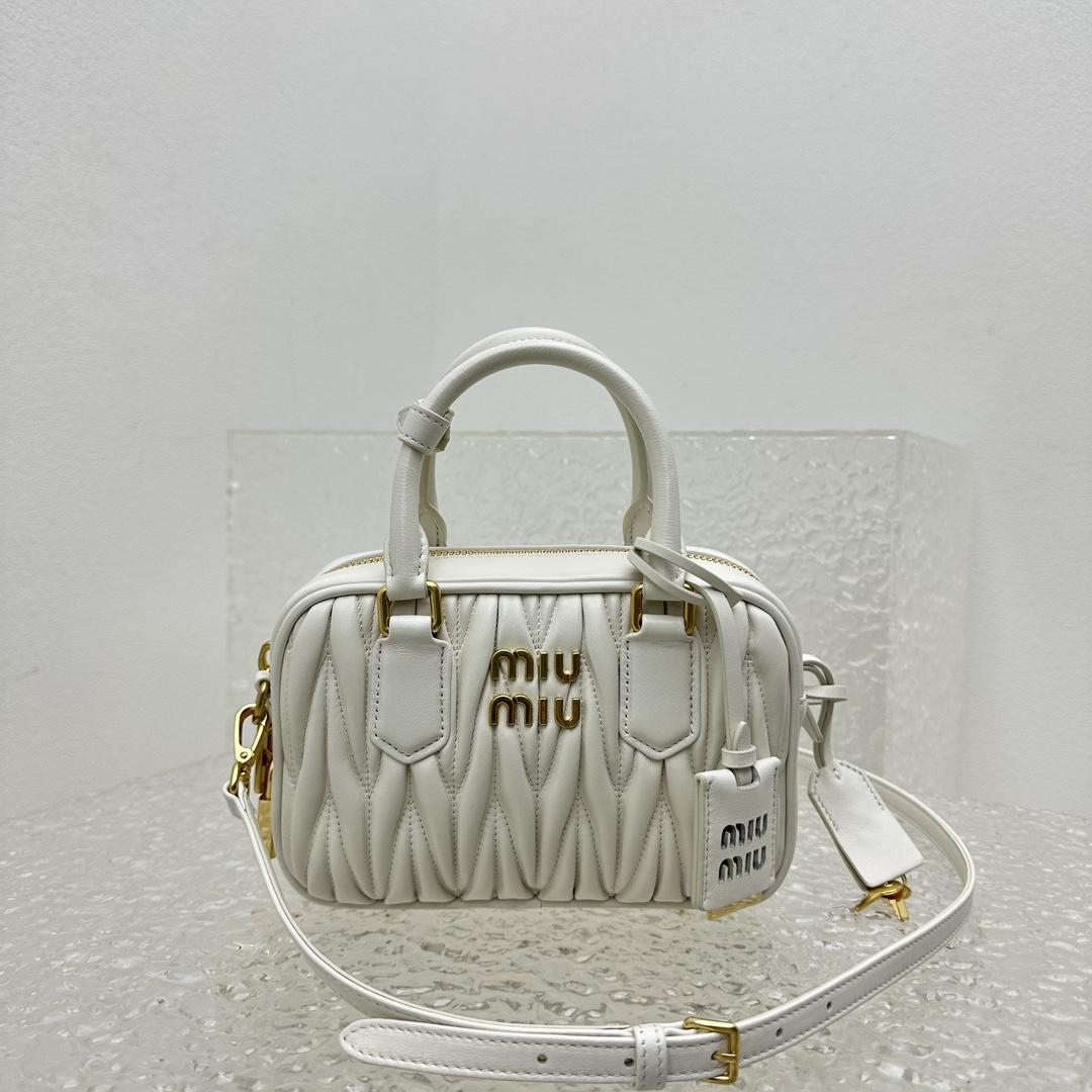 Miu Miu Matelassé Nappa Leather Top-handle Bag - EUR FASHION