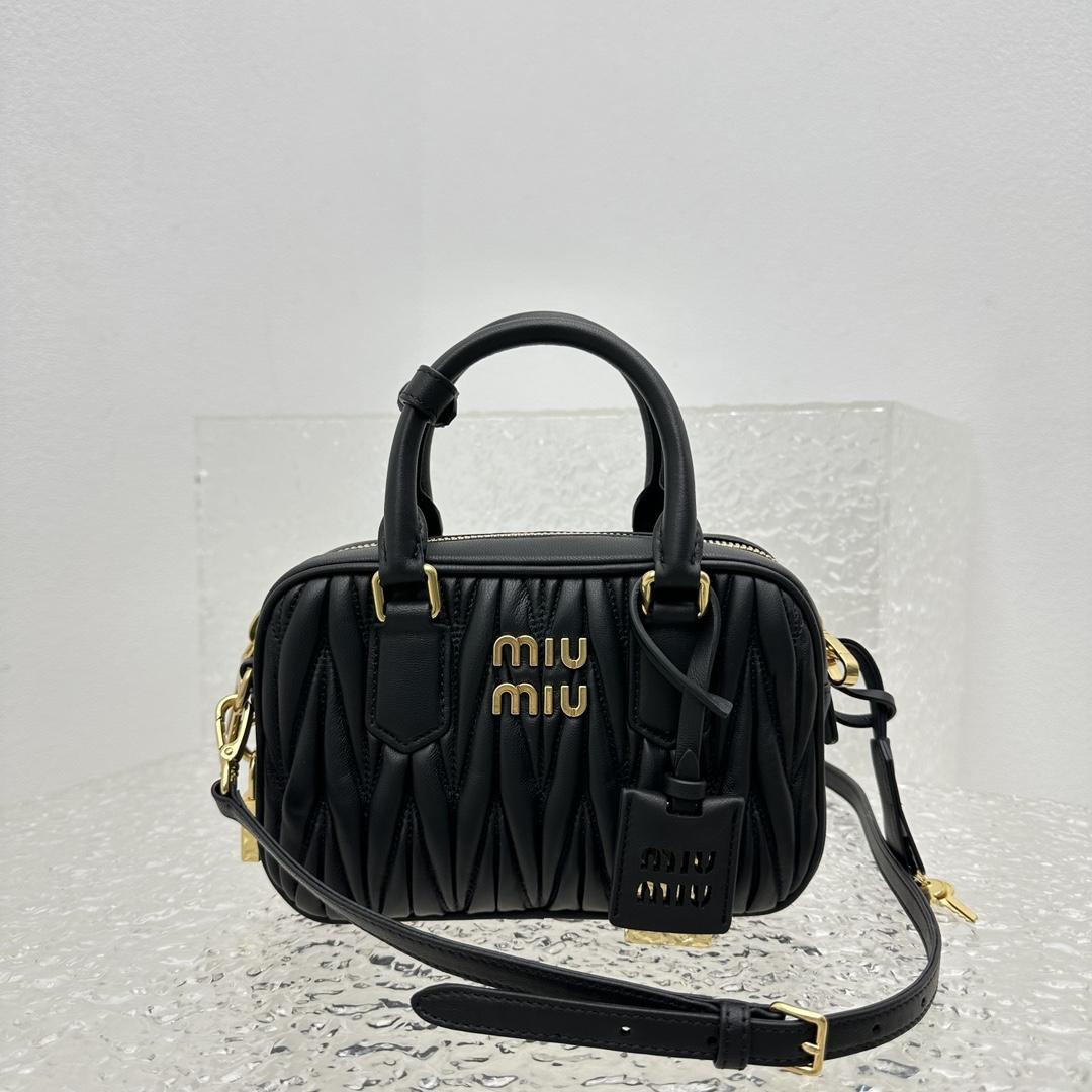 Miu Miu Matelassé Nappa Leather Top-handle Bag - EUR FASHION