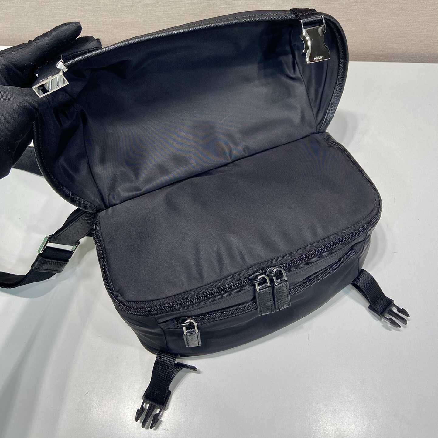 Prada Re-Nylon And Saffiano Leather Shoulder Bag - EUR FASHION