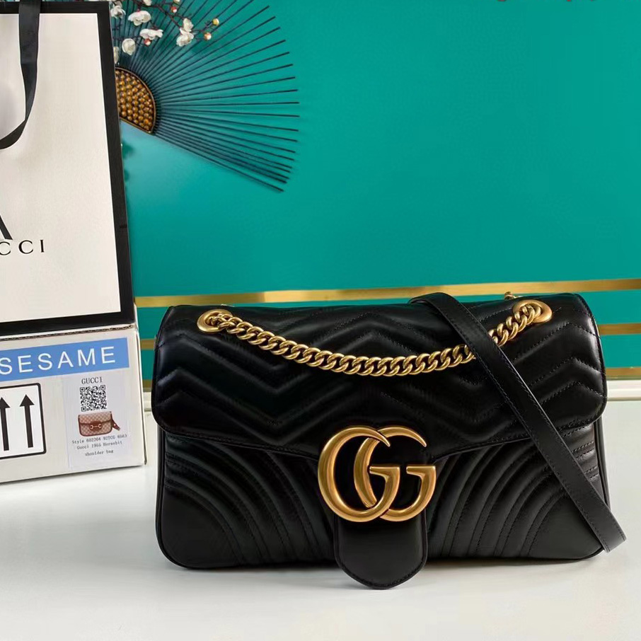 Gucci GG Marmont Medium Shoulder Bag(31-19-7CM)     - EUR FASHION