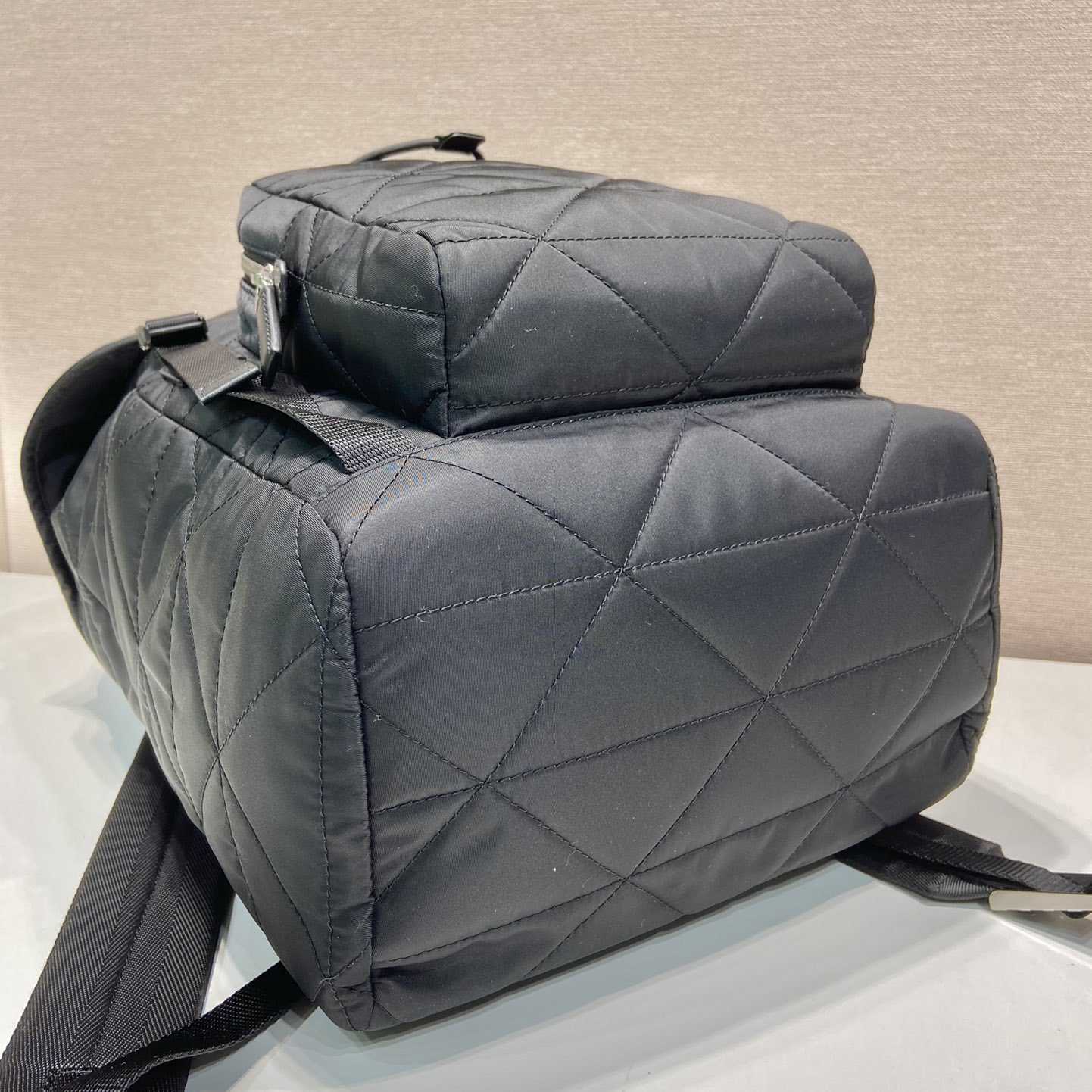 Prada Re-Nylon Backpack With Topstitching - EUR FASHION