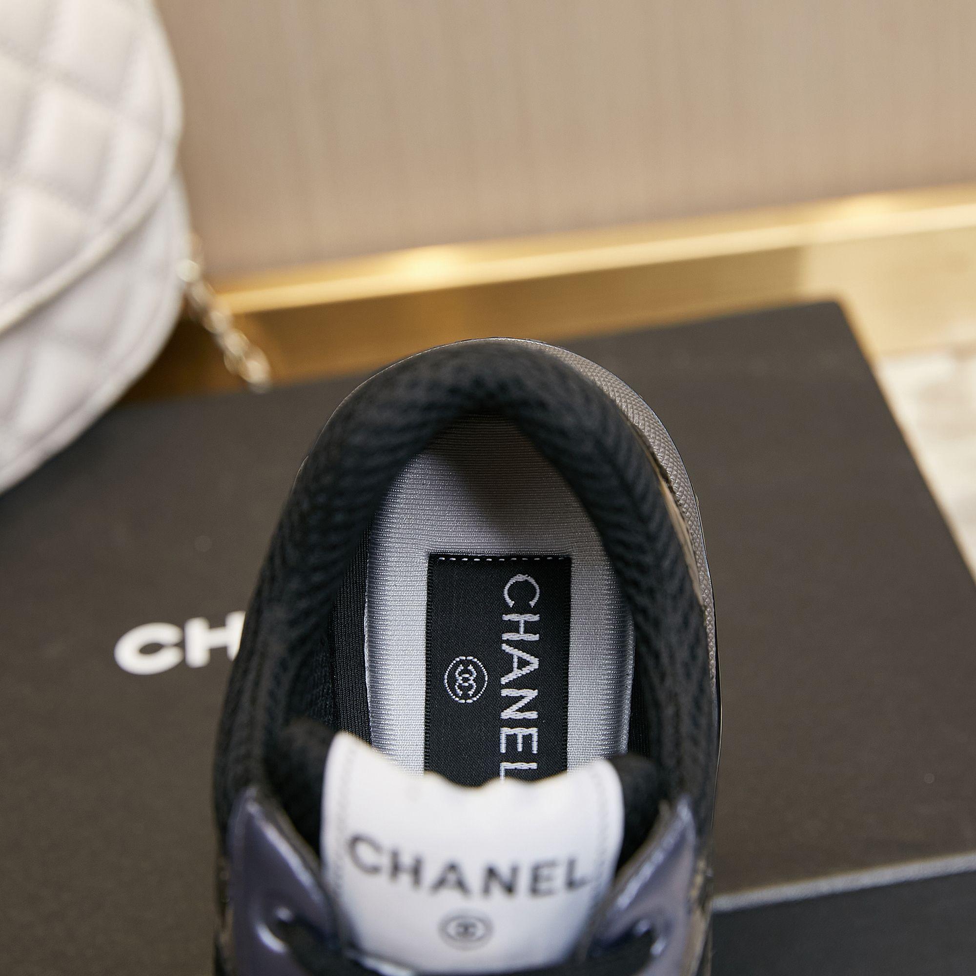 Chanel Fabric & Laminated Sneakers - EUR FASHION