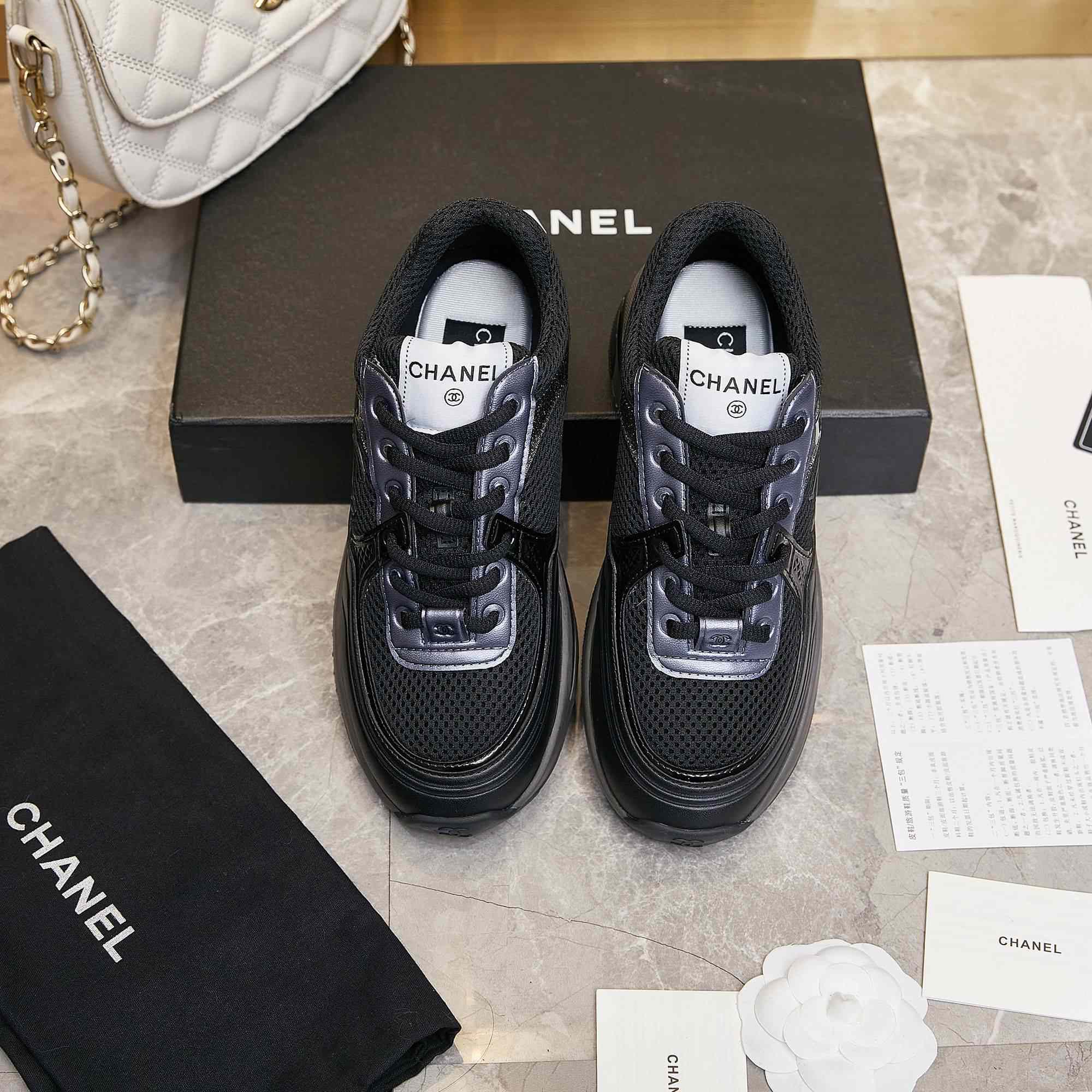 Chanel Fabric & Laminated Sneakers - EUR FASHION