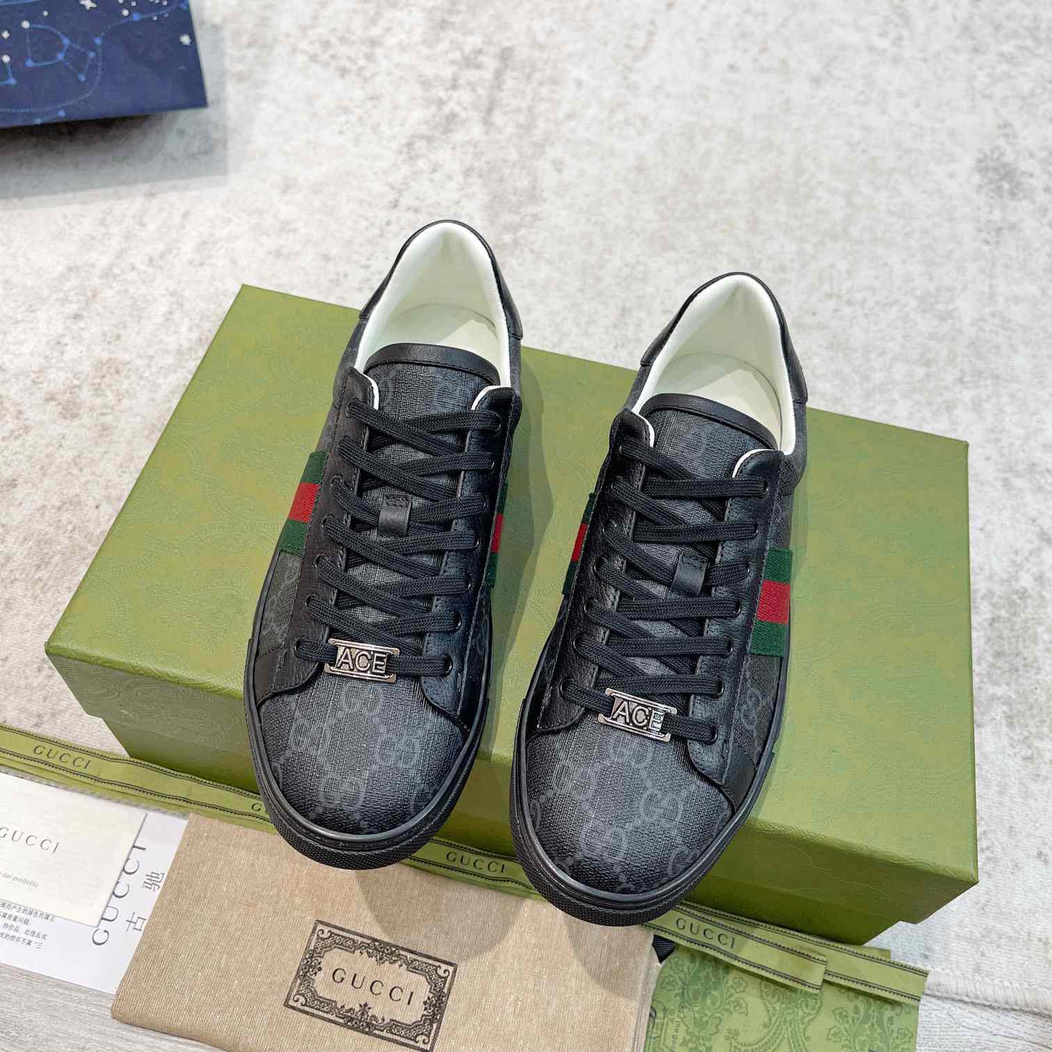 Gucci Ace Sneaker With Web - EUR FASHION