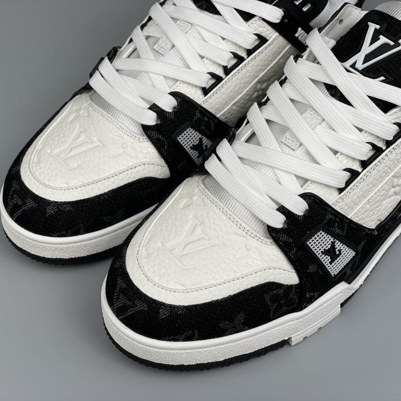 Louis Vuitton Trainer Sneaker In Blakc&White(Upon UK Size) - EUR FASHION