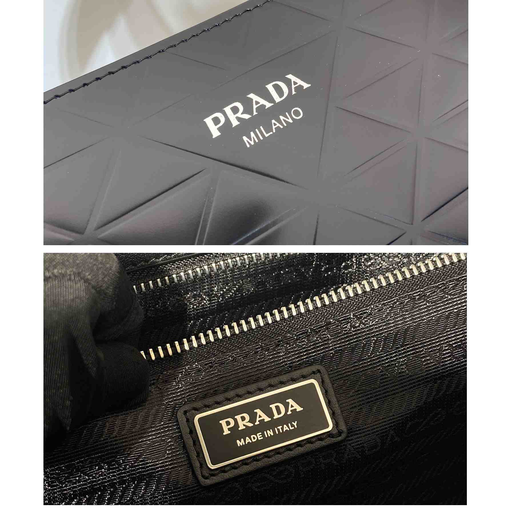 Prada Brushed Leather Tote Bag With Water Bottle - EUR FASHION