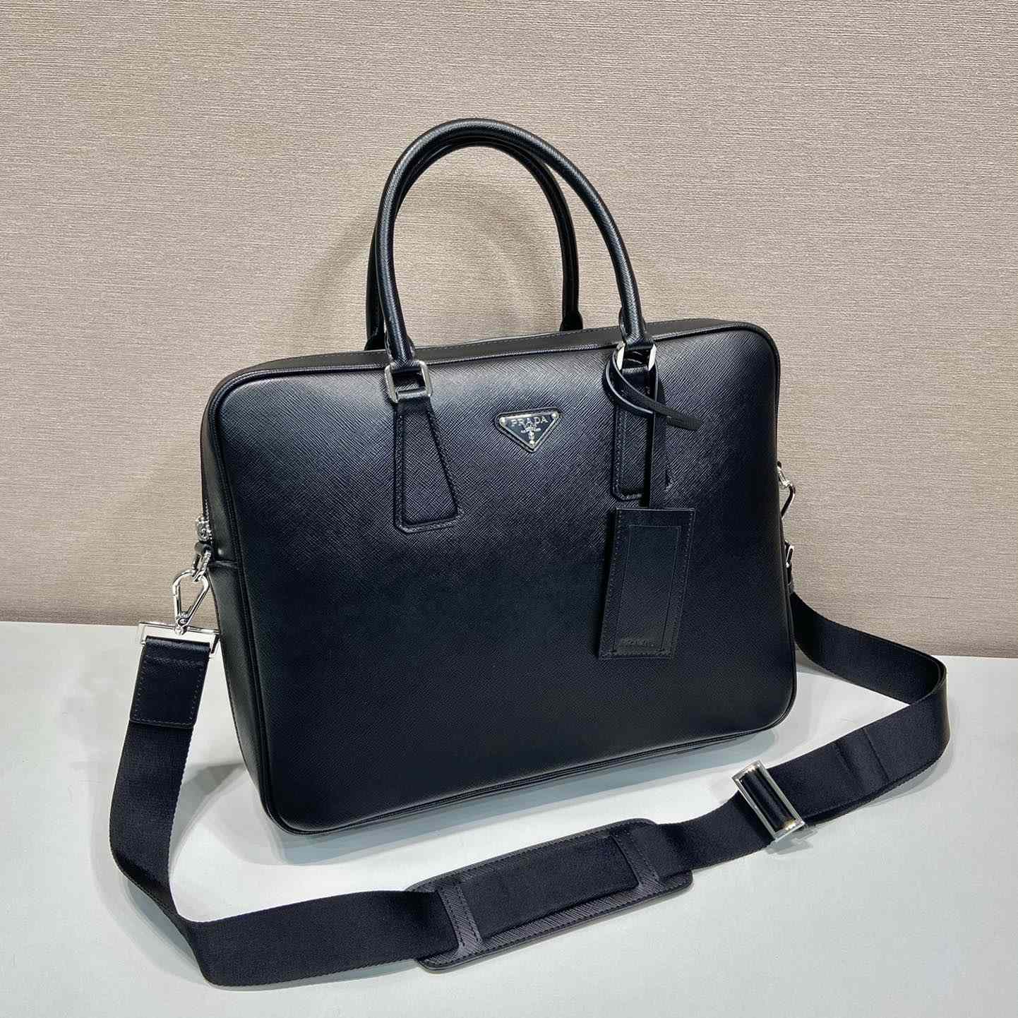 Prada Saffiano Leather Work Bag - EUR FASHION