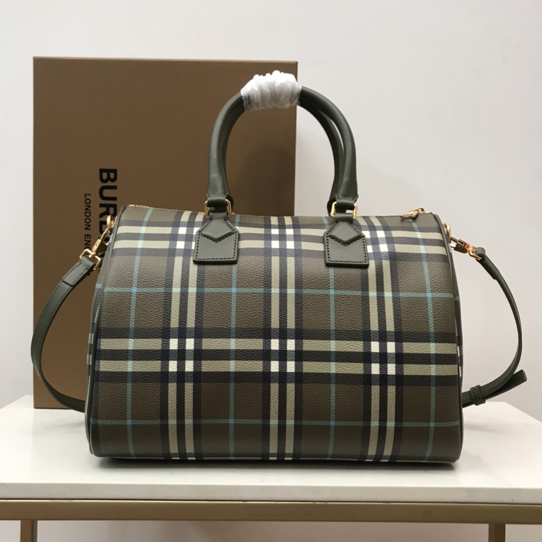 Burberry Check Medium Bowling Bag  - EUR FASHION