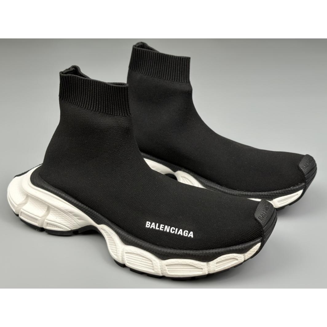 Balenciaga 3XL Sock Recycled Knit Sneaker In Black  - EUR FASHION