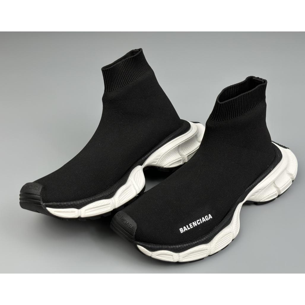 Balenciaga 3XL Sock Recycled Knit Sneaker In Black  - EUR FASHION