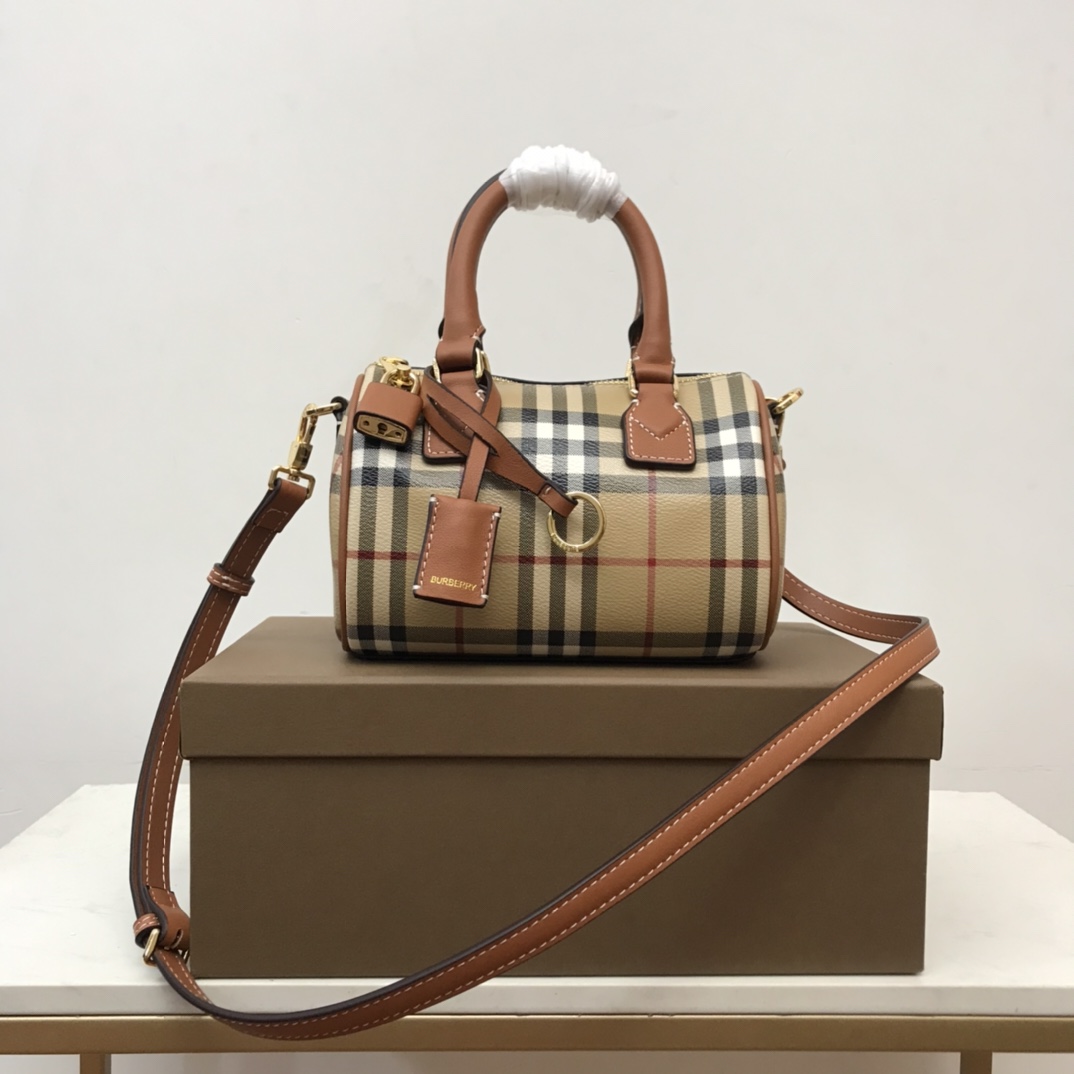 Burberry Check Mini Bowling Bag - EUR FASHION