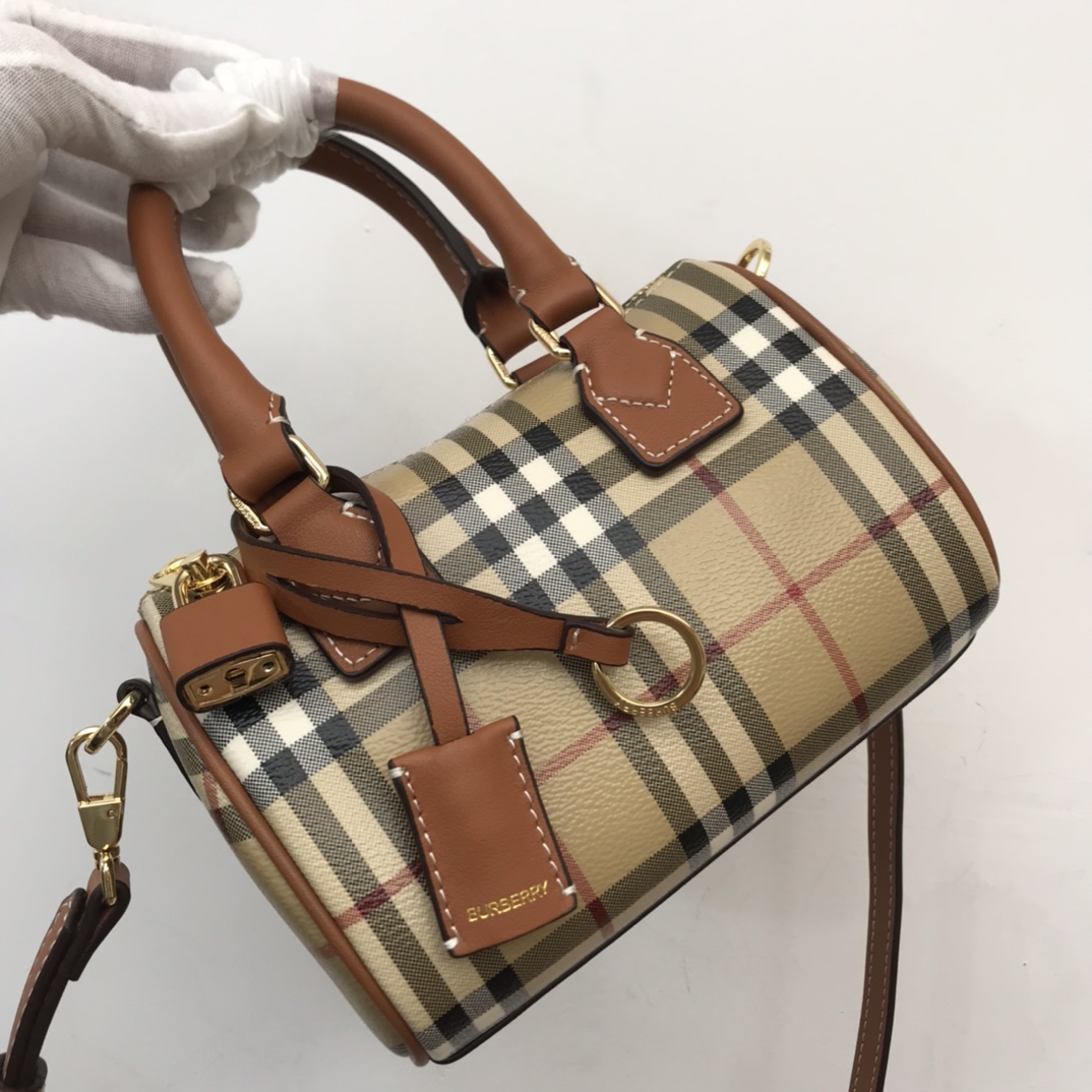 Burberry Check Mini Bowling Bag - EUR FASHION