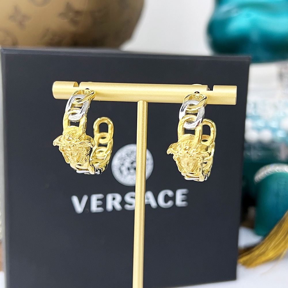 Versace Medusa Multicolor Hoop Earrings - EUR FASHION