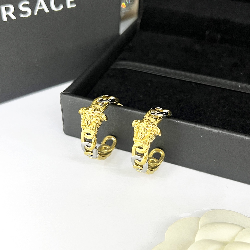 Versace Medusa Multicolor Hoop Earrings - EUR FASHION