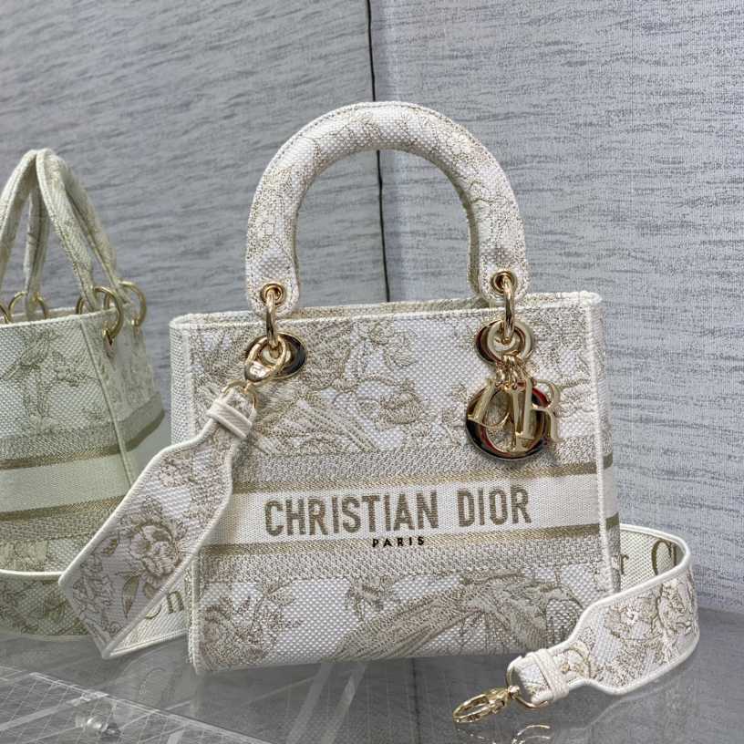 Dior Medium Embroidered Lady D-lite Bag - EUR FASHION