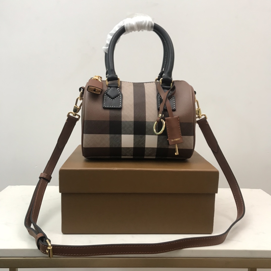 Burberry Check Mini Bowling Bag - EUR FASHION