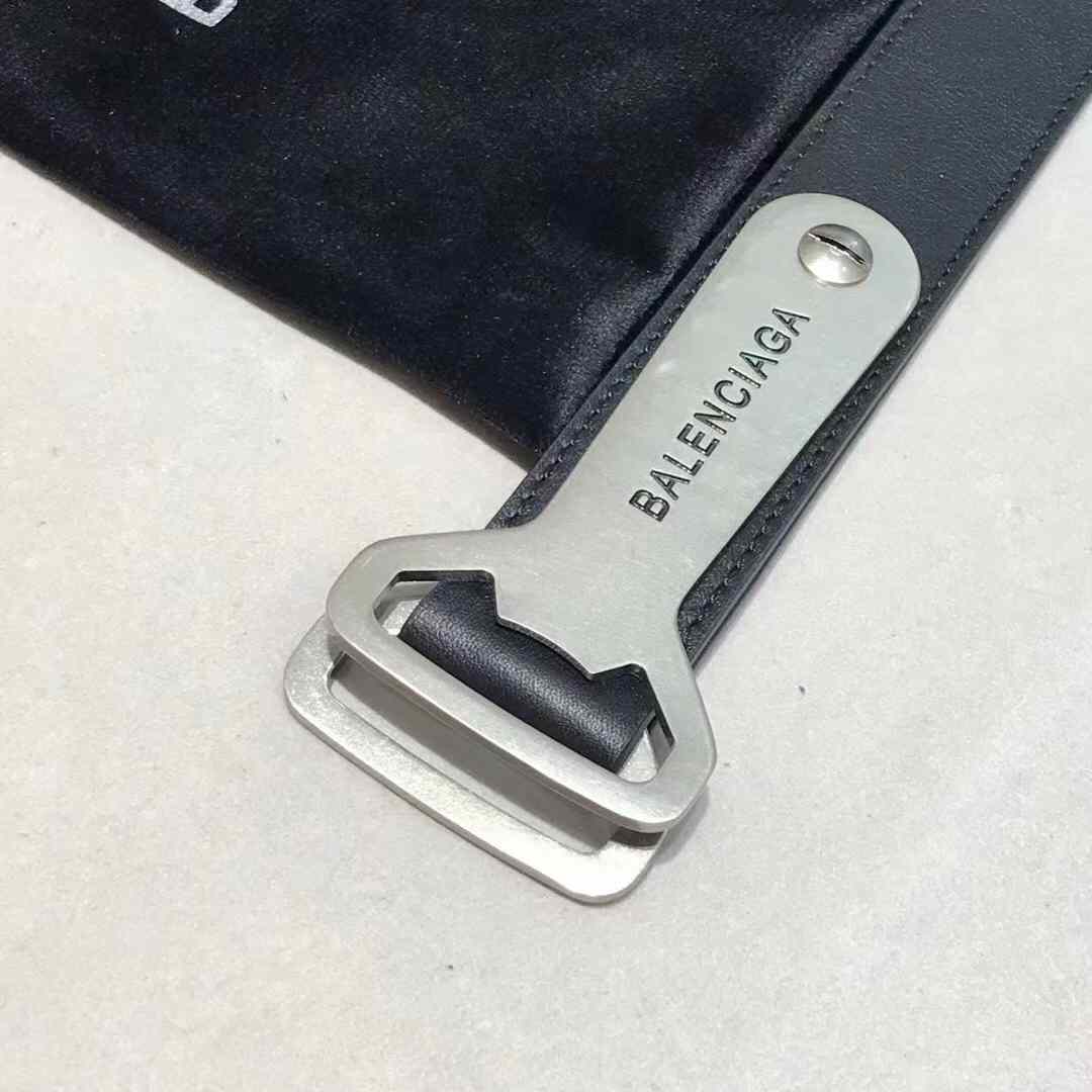 Balenciaga Bottle Opener D Ring Belt In Black - EUR FASHION