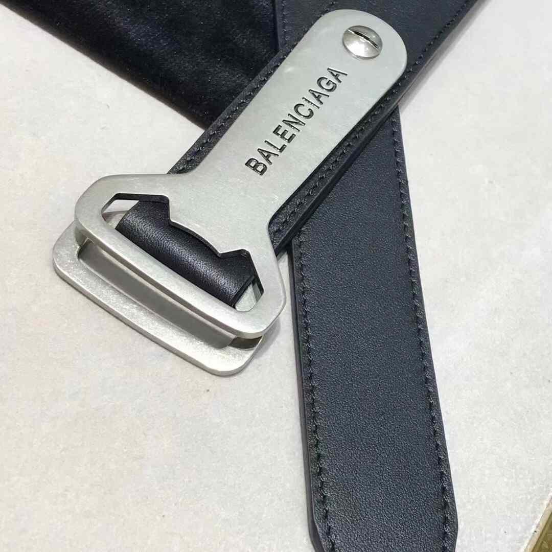 Balenciaga Bottle Opener D Ring Belt In Black - EUR FASHION