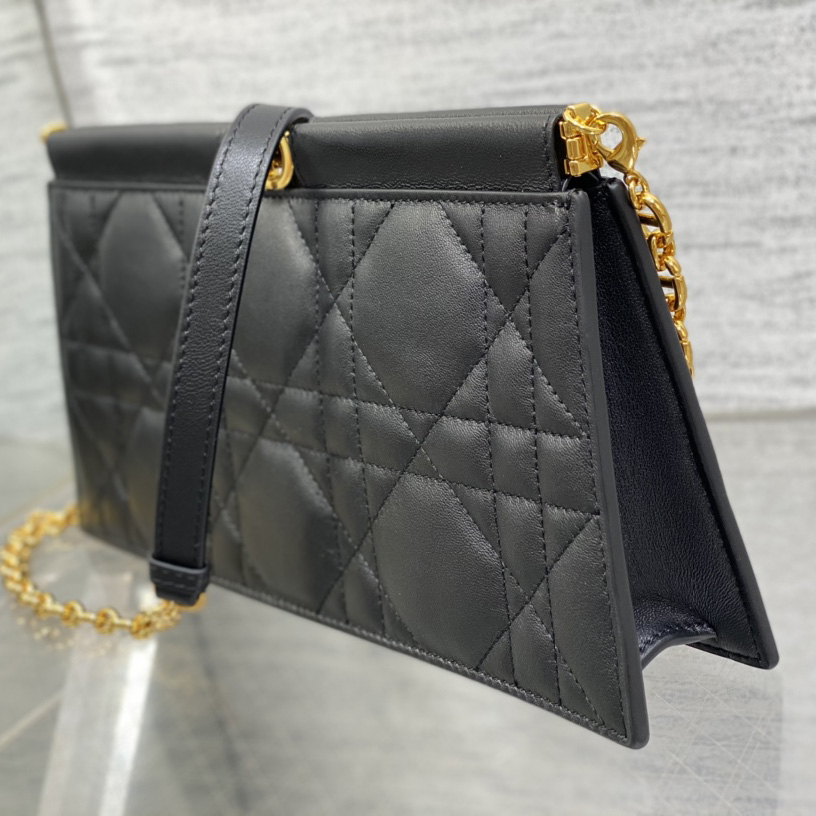 Dior Caro Colle Noire Clutch With Chain - EUR FASHION