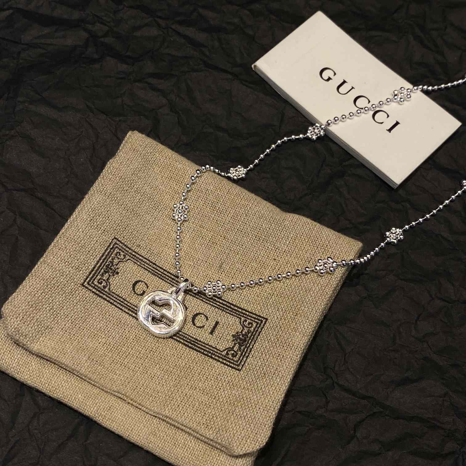 Gucci Interlocking G Necklace In Silver - EUR FASHION