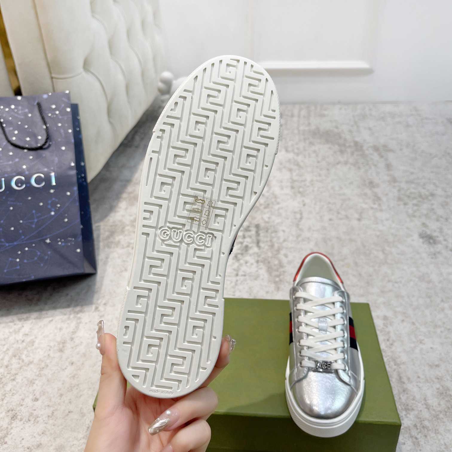 Gucci Ace Sneaker With Web - EUR FASHION