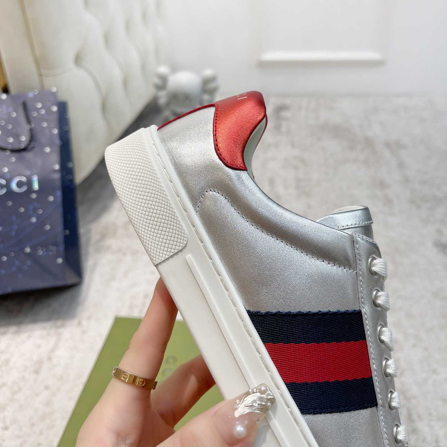 Gucci Ace Sneaker With Web - EUR FASHION