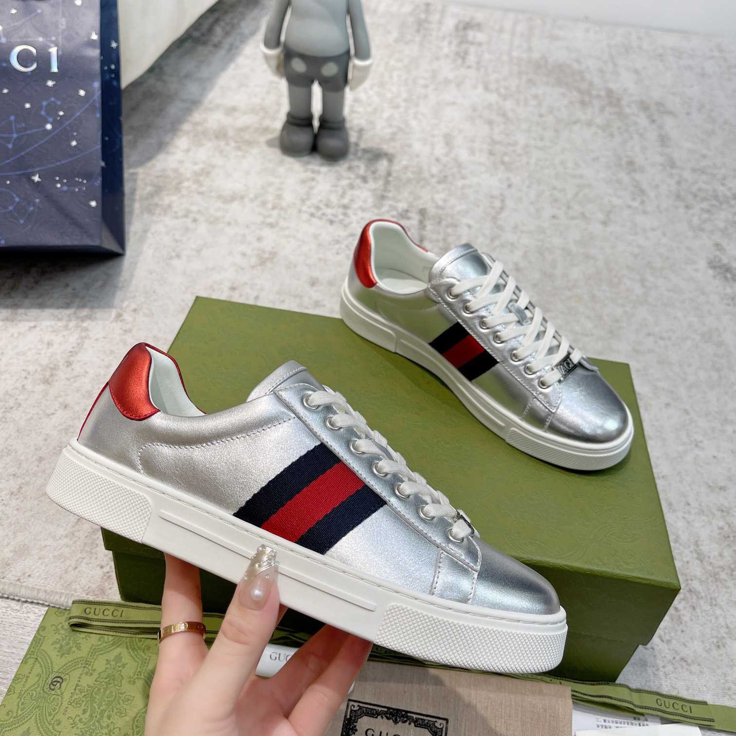 Gucci Ace Sneaker With Web - EUR FASHION