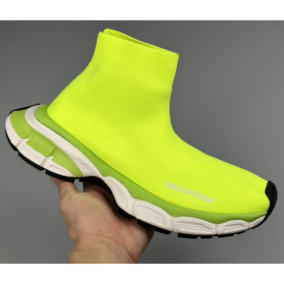 Balenciaga 3XL Sock Recycled Knit Sneaker In Neon Yellow - EUR FASHION