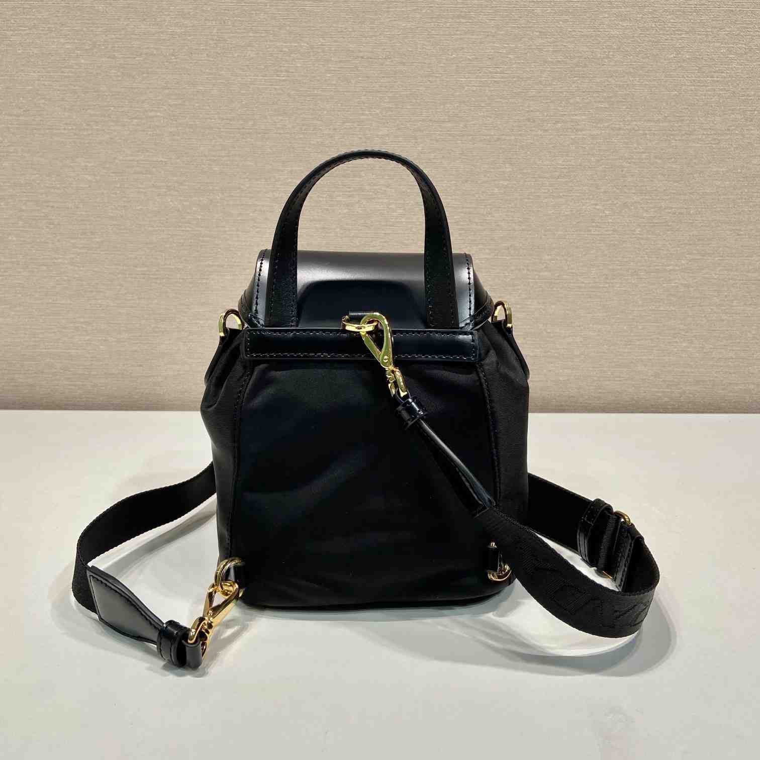 Prada Small Re-Nylon And Brushed Leather Backpack - EUR FASHION