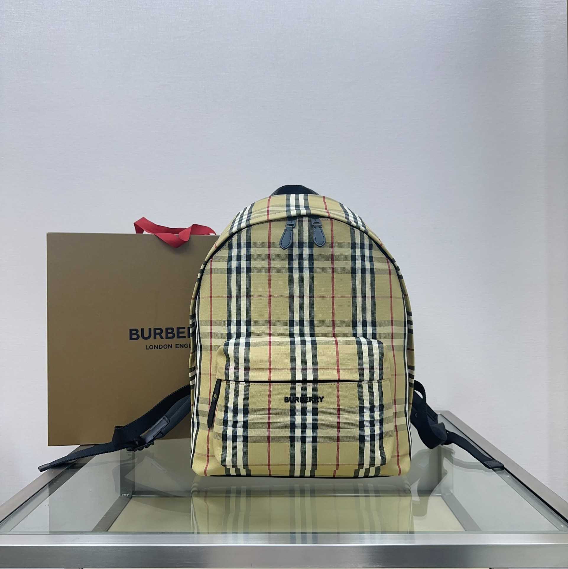 Burberry Checked Fabric Backpack  (30.5-14.5-42.5cm) - EUR FASHION