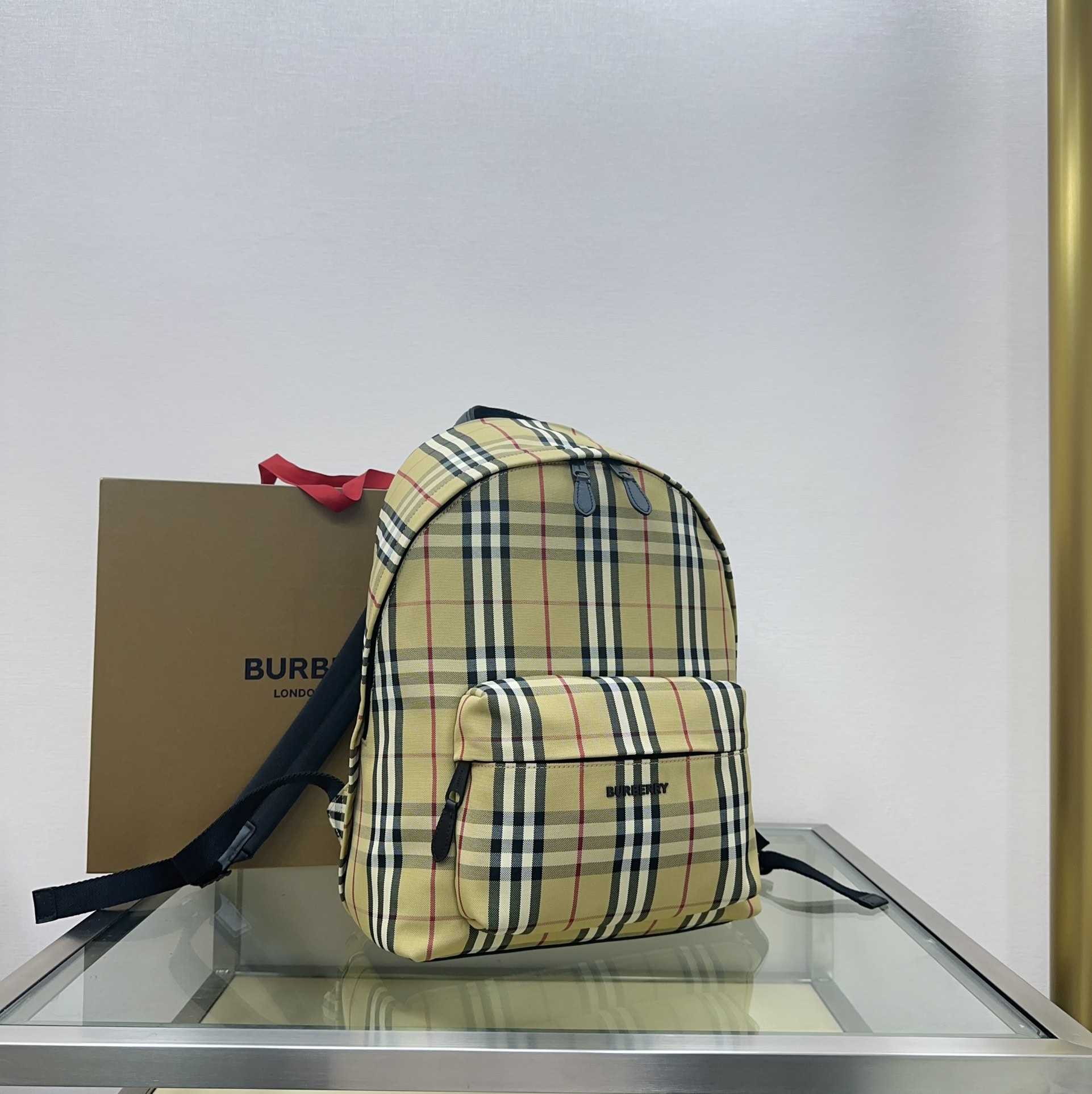 Burberry Checked Fabric Backpack  (30.5-14.5-42.5cm) - EUR FASHION