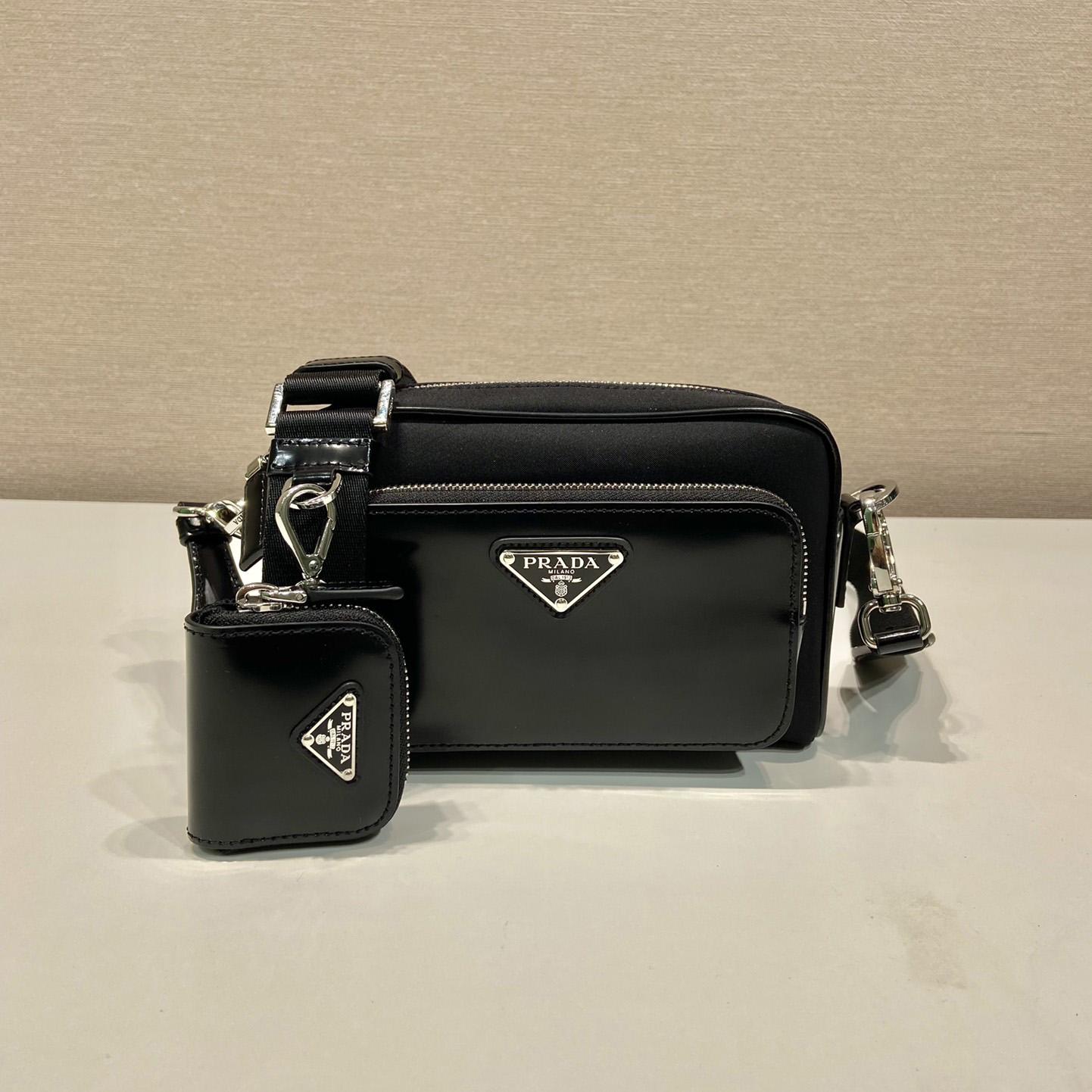 Prada Re-Nylon And Brushed Leather Shoulder Bag - EUR FASHION