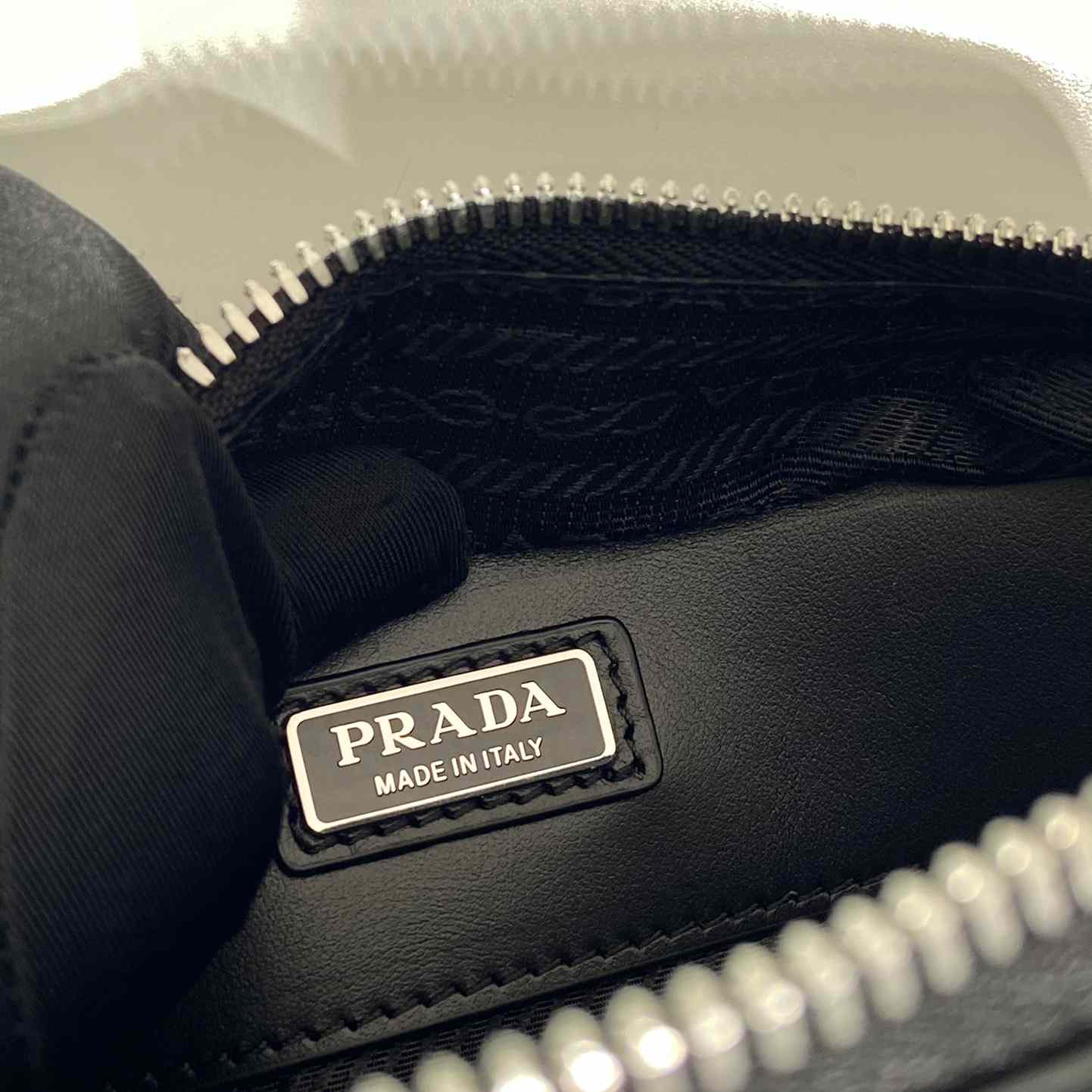 Prada Brique Brushed Leather Bag With Triangle Motif - EUR FASHION