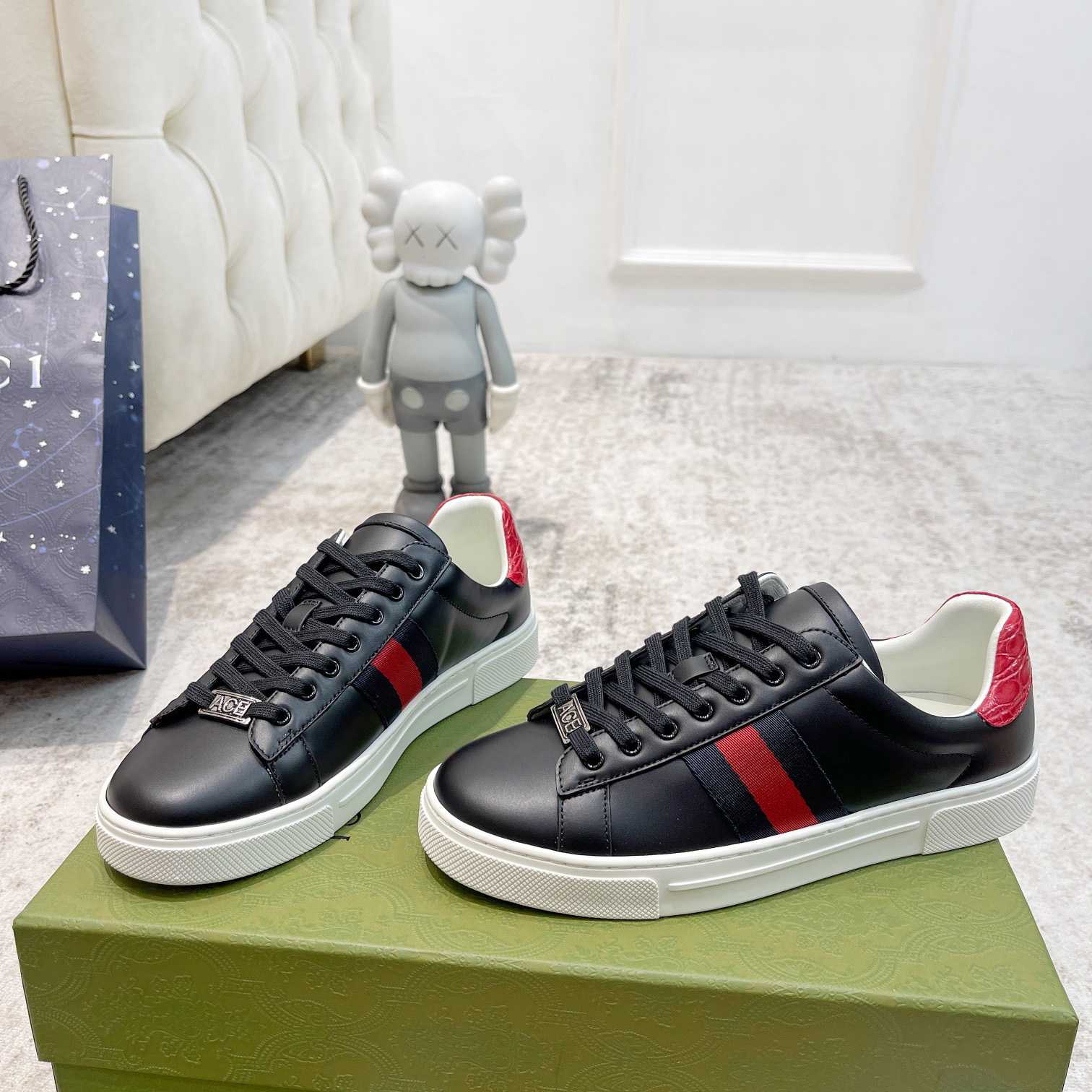 Gucci Ace Sneaker With Web - EUR FASHION