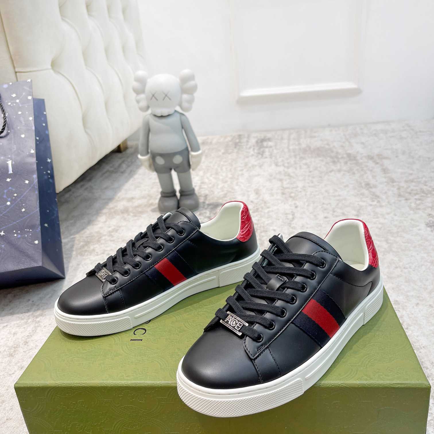 Gucci Ace Sneaker With Web - EUR FASHION