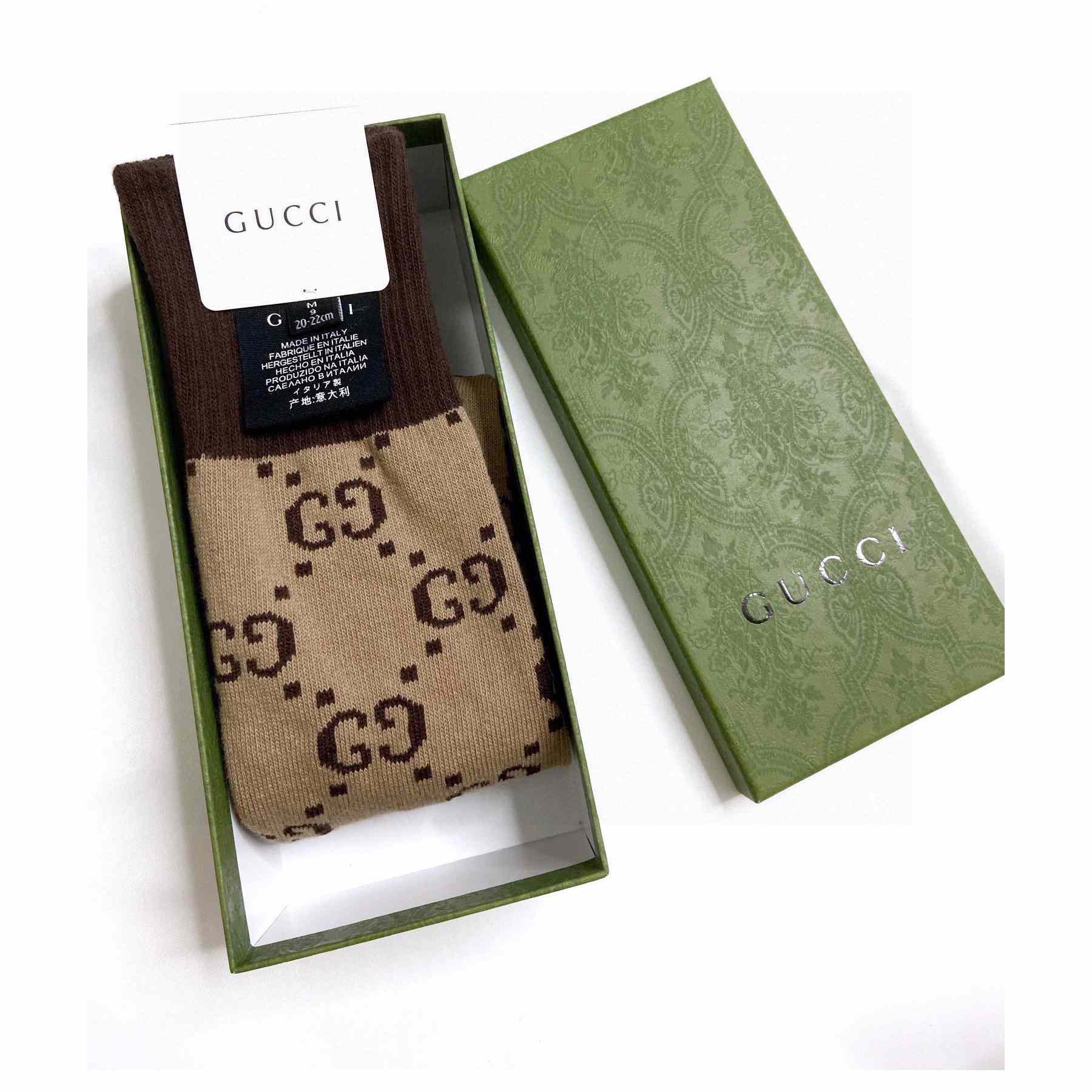 Gucci GG Pattern Cotton Blend Socks - EUR FASHION