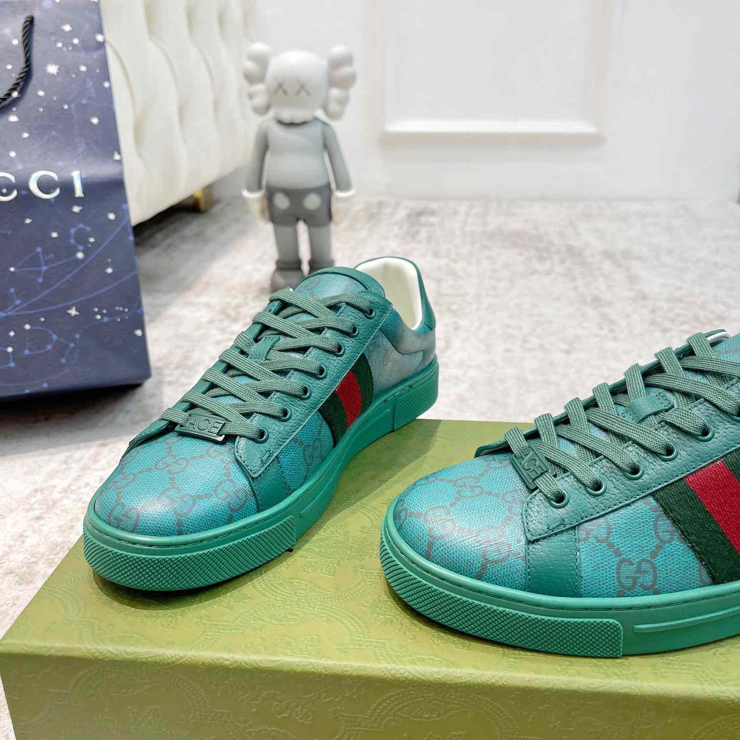 Gucci Ace GG Crystal Canvas Sneaker  - EUR FASHION