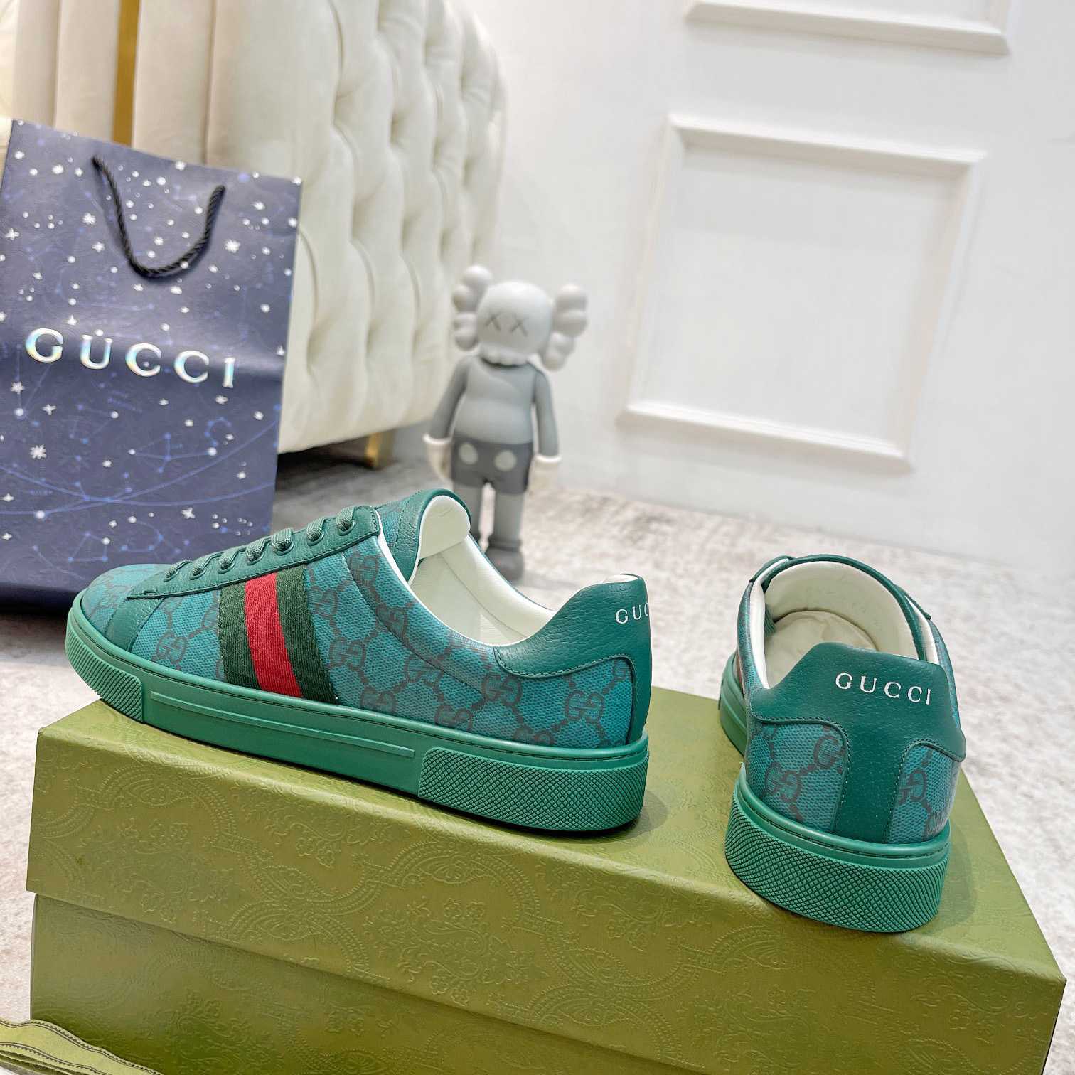 Gucci Ace GG Crystal Canvas Sneaker  - EUR FASHION