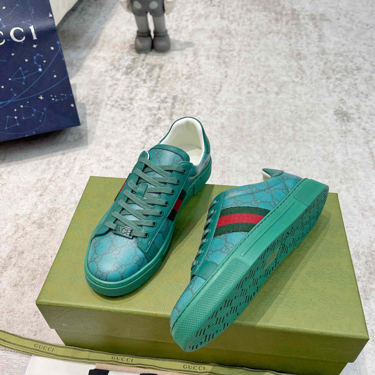 Gucci Ace GG Crystal Canvas Sneaker  - EUR FASHION