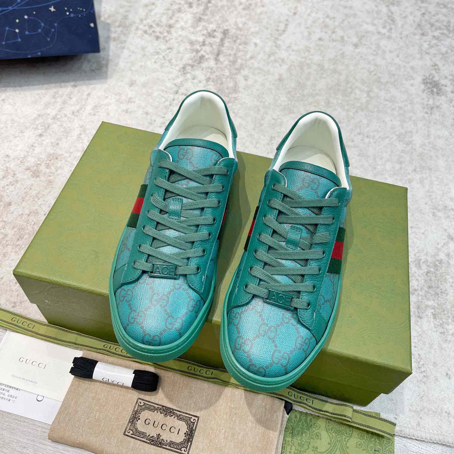 Gucci Ace GG Crystal Canvas Sneaker  - EUR FASHION