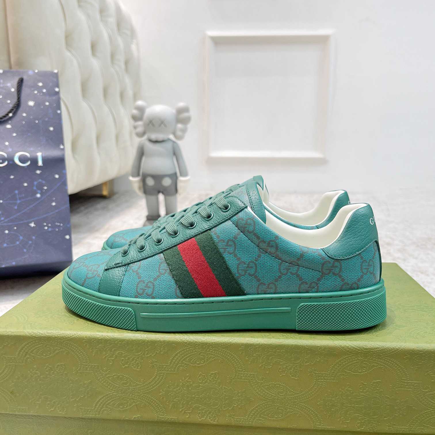 Gucci Ace GG Crystal Canvas Sneaker  - EUR FASHION