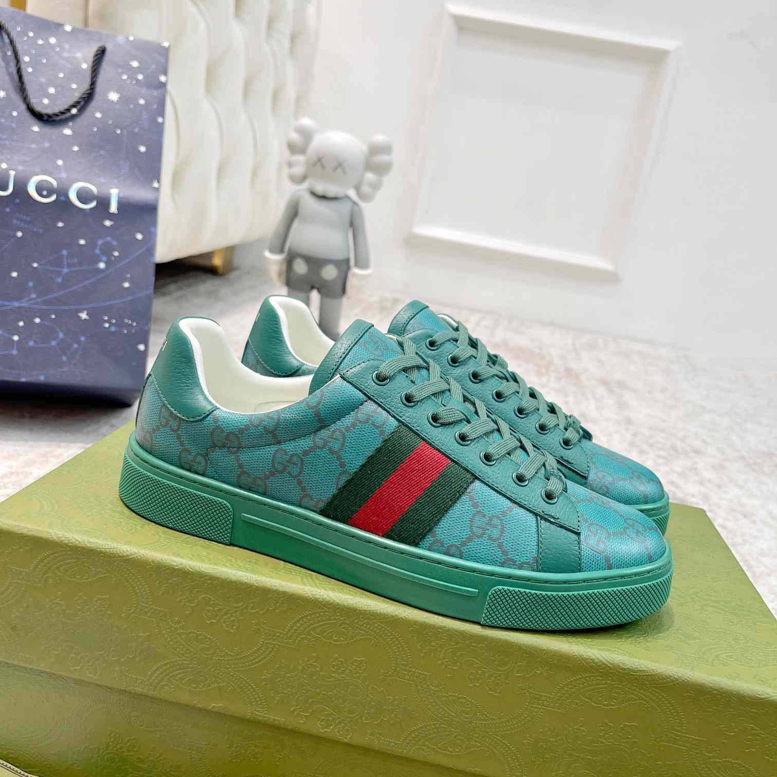 Gucci Ace GG Crystal Canvas Sneaker  - EUR FASHION