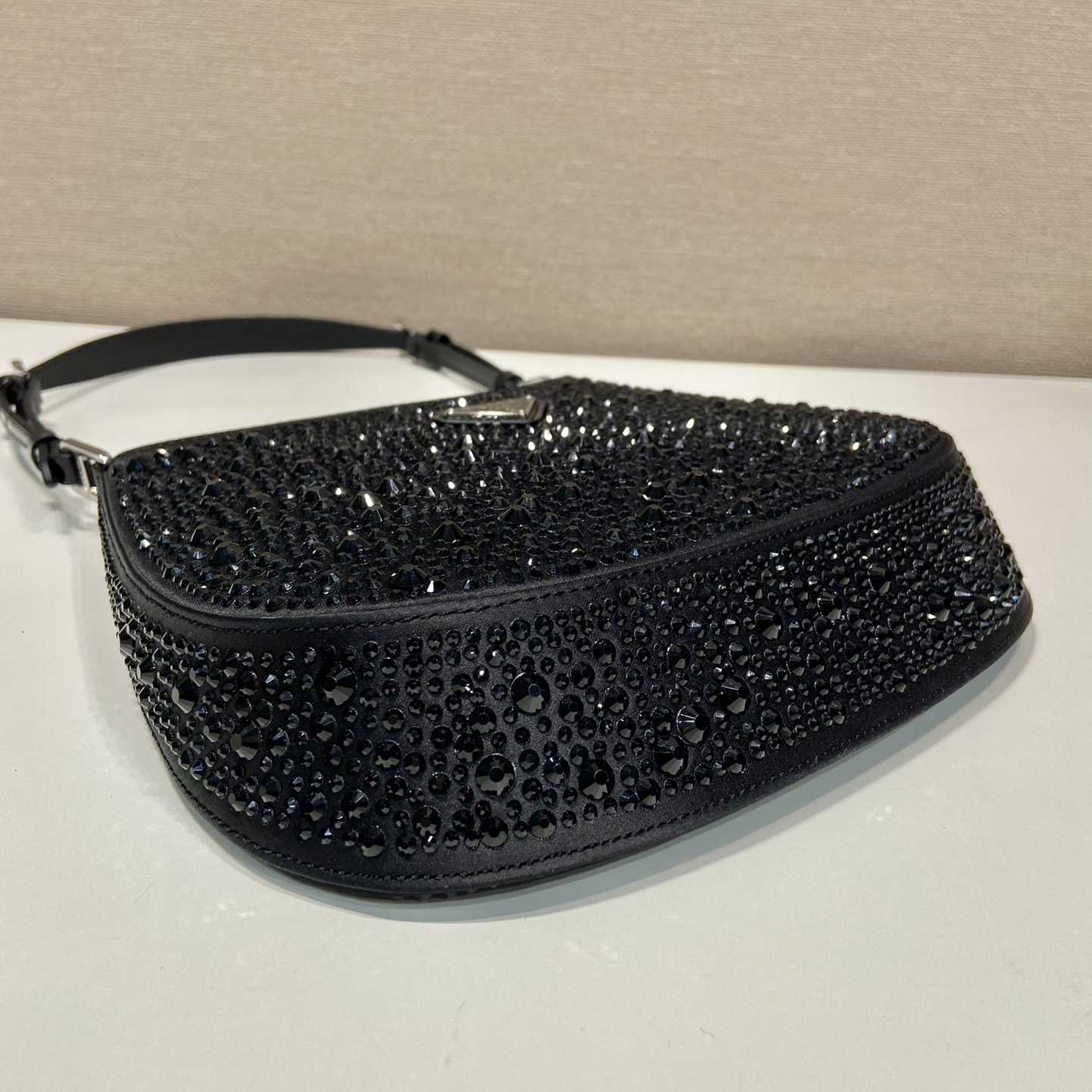 Prada Cleo Satin Bag With Crystals - EUR FASHION