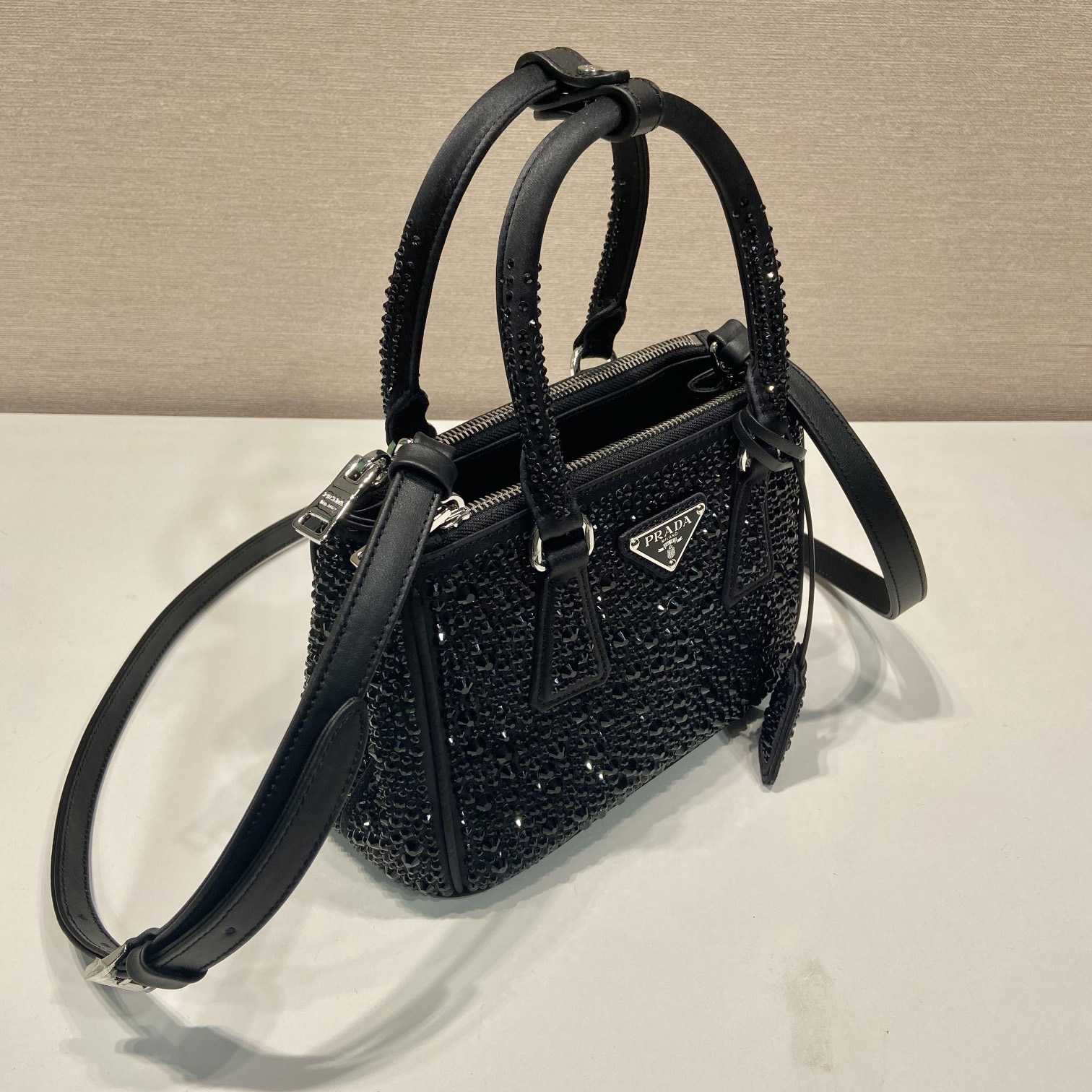 Prada Galleria Satin Mini-bag With Crystals - EUR FASHION