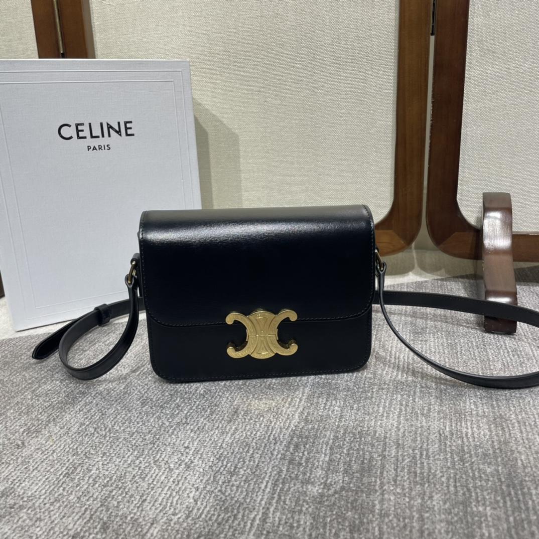 Celine Teen Triomphe Bag In Shiny Calfskin - EUR FASHION