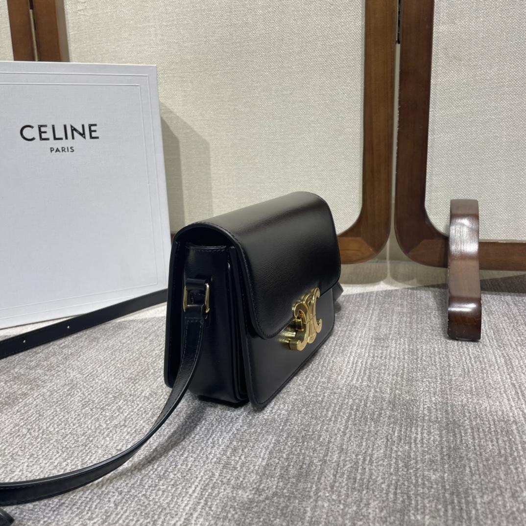 Celine Teen Triomphe Bag In Shiny Calfskin - EUR FASHION