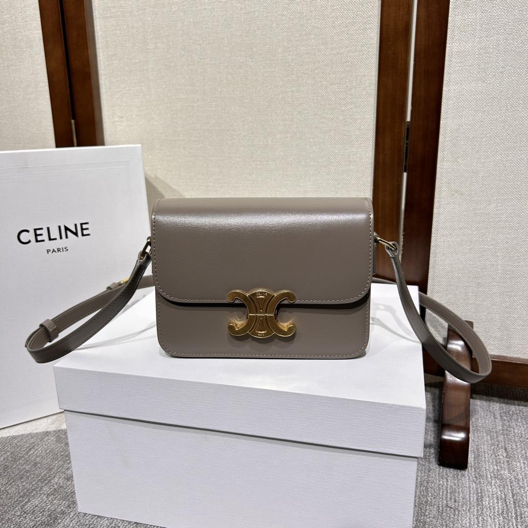 Celine Teen Triomphe Bag In Shiny Calfskin - EUR FASHION