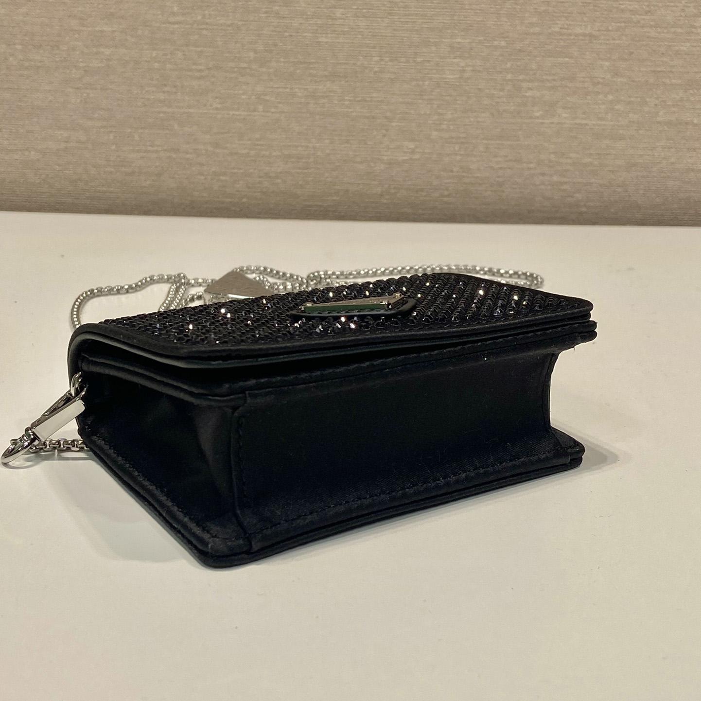 Prada Cardholder With Shoulder Strap And Crystals - EUR FASHION