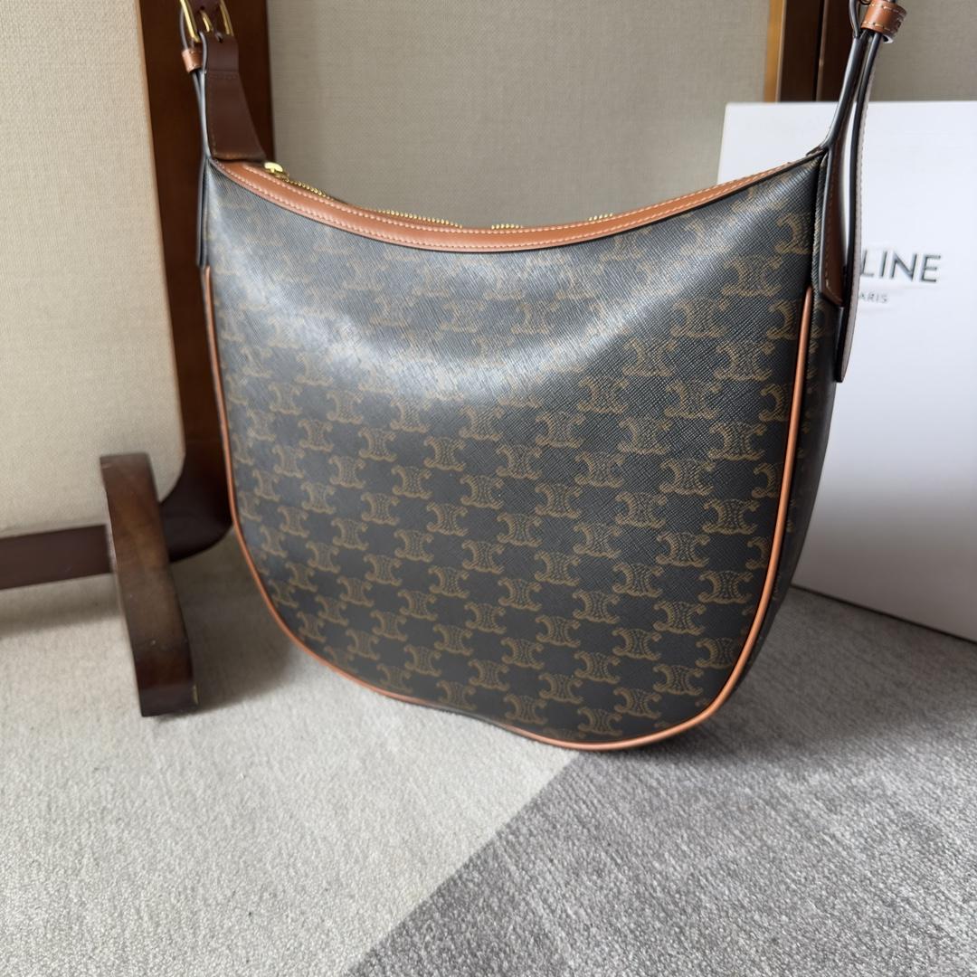 Celine Heloise Bag In Triomphe Canvas And Calfskin - EUR FASHION